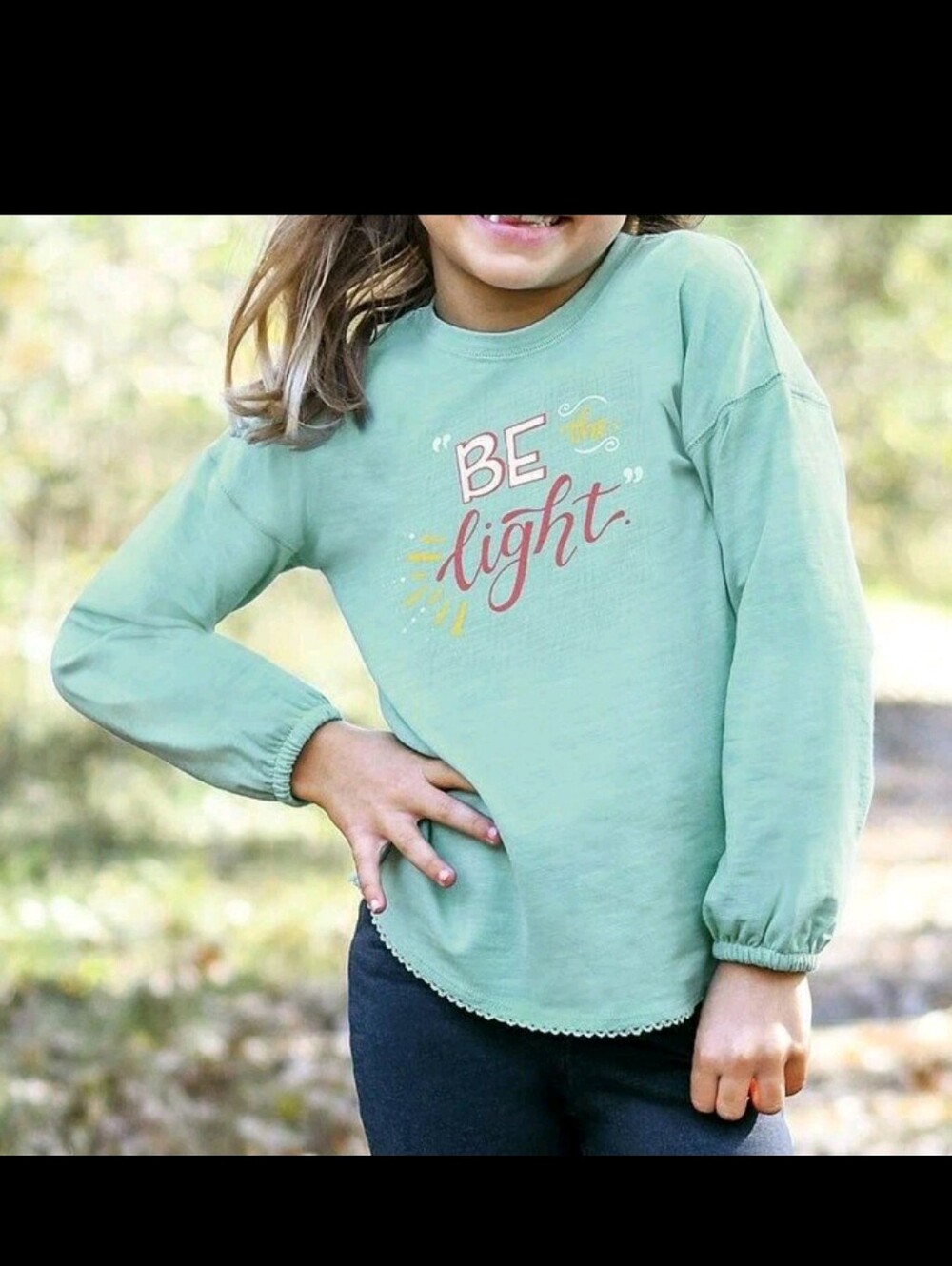 Matilda Jane Be The Light Long Sleeve Shirt Size 10 Girls